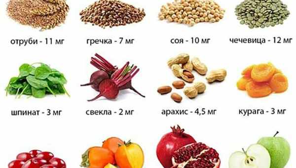 12 продуктов, в которых содержится много железа