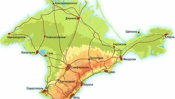 Побережье Крыма карта где отдохнуть
