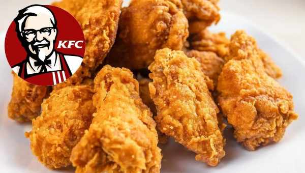 Острые куриные крылышки KFC (плюс соус "Дор Блю")